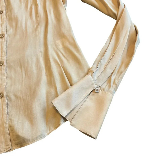 L'Academie The Bastina Top Button-Down Blouse Shirt Long Sleeve Size Large Women - Picture 5 of 14